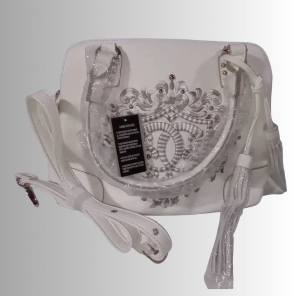 NWT Vintage ORIGINAL SHARIF Designer White Handbag Man-Made/Leather/Suede